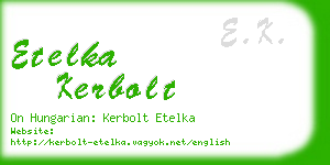etelka kerbolt business card